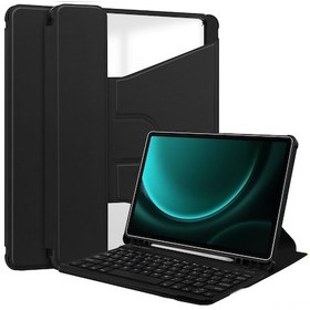 Resim Geeksen "samsung Uyumlu Tab S9 Fe İçin 360 Dönebilen Bluetooth Klavyeli Kılıf - 11 İnç" Kapaklı Kılıf 