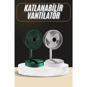 Resim Katlanabilir USB Şarjlı Masaüstü Soğutucu Mini Fan Telefon Tutucu 