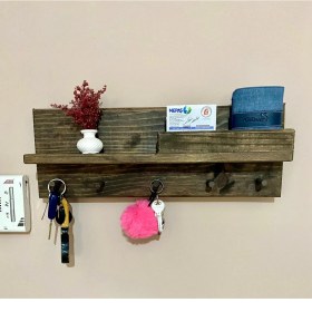 Resim Ser Ticaret Dekoratif Ahşap Kapı Girişi Anahtarlık 