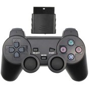 Resim Kablosuz Sony Ps2 Için Playstation 2 Konsolu Joystick Çift Tiuşim Şok Joypa Siyah 