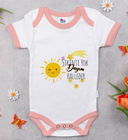 Resim Bitmeyen Kartuş Bk Kids Sıkıntı Yok Dayım Halleder Tasarımlı Pembe Bebek Body Zıbın-1 