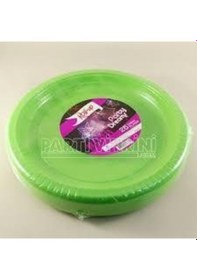 Resim Roll-up Plastık Yesıl Renklı Partı Tabak 25 Lı Yuvarlak 22 Cm 