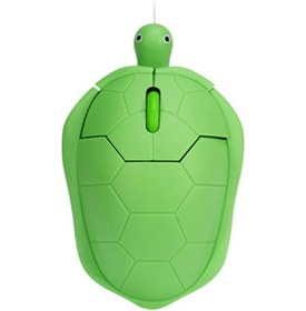 Resim Elmpaly 1 Adet Sevimli Kaplumbağa Şekilli Usb Kablolu Optik Mouse Laptop İçin 1200dpı 3 Buton Yeşil Diğer 