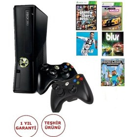 Resim Xbox 360 Slim 250 GB 30 Oyun Yüklü Konsol + 2 Kol + Jtag (İthalatçı Garantili) 