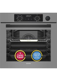 Resim Simfer 11 Fonksiyon Steam Master Gri 2'li Ankastre Set (8246 Fırın + 3656 Ocak) 