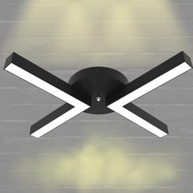 Resim Hegza Lighting CONTENTO Plafonyer LEDli Modern Siyah Led Avize (3000K (Sarı Işık)) 