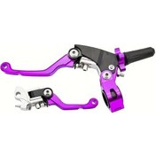 Resim Hightower Kawasaki Kx, Yamaha Yz, Honda Cr İçin Mor Motosiklet Tutma Kolu, Titreşim Önleyici Ergonomik Tutacak 