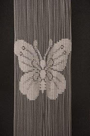 Resim KELEBEK MODEL KREM RENK İP PERDE HAZIR DÜĞMELERİ DİKİLMİŞ İP PERDE 300 * 270 cm 