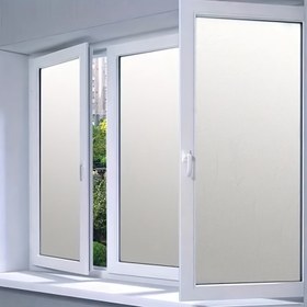 Resim Bir Rulo, Gizlilik Pencere Stickerı - Ofis, Banyo ve Ev için Buzlu Cam Film - Şeffaf ve Opak - Statik Yapışkan - Görüşleri ve Parıltıları Engeller 
