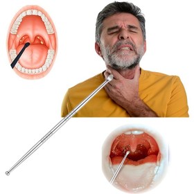 Resim 1 adet EKOZENYFY Adenoid ve Tonsil Temizleyici - Kaymaz Tutma, Ergonomik Tutma, Güvenli ve Boğaz ve Kulak Temizliği için, Ağız Sağlığı Bakımı, Dayanıklı Tasarım, Boğaz Temizleyici, Burun Temizleme, Şık Metalik Bitiş, Düz Tutma Tasarımı 