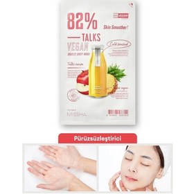 Resim Missha Talks Vegan Squeeze Sheet Mask Pürüzsüz Görünüm Sunan Vegan Yaprak Maske - Skin Smoother 