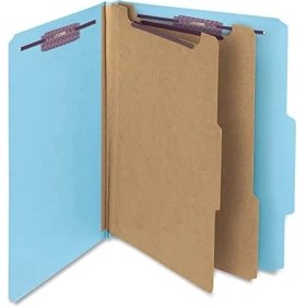 Resim Teknocan Bağlantı Elemanları ile Basın Tahtası Sınıflandırma Dosya Klasörü, 2 Bölücü, 2 "genişletme, Mektup Boyutu, Mavi, Kutu Başına 10 (14030) 