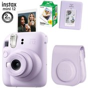 Resim Fujifilm Instax Mini 12 Mor Fotoğraf Makinesi 20li Film Ve Pvc Albümlü Çantalı Seti 1 