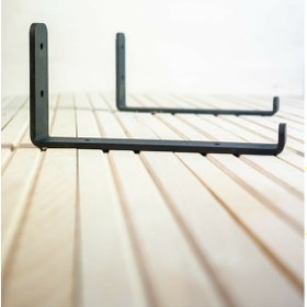 Resim Dekoratif Metal Siyah Raf Ayağı (4'lü Set) - (4 Adet Metal Raf Ayağı + 8 Adet Vida + 8 Adet Dübel) 