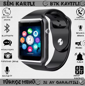 Resim Monki A1 Sim Kartlı Kameralı Akıllı Saat Smart Watch Renkli 