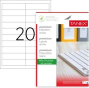 Resim Tanex TW-2020 A4 95 x 26MM 100'LÜ Beyaz Lazer Yazıcı Etiketi 
