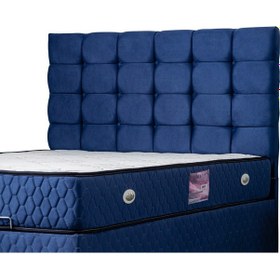 Resim Setaymobilya Baza, Duke Çift Kişilik Lacivert Baza + Başlık + Deluxe Yatak 
