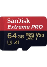 Resim Sandisk Extreme Pro SDSQXCG-064G-GN6MA 64 GB MicroSDXC Hafıza Kartı + Adaptör 