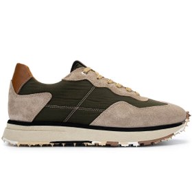 Resim Tamer Tanca Erkek Deri & Tekstil Vizon/Haki Sneakers & Spor Ayakkabı 