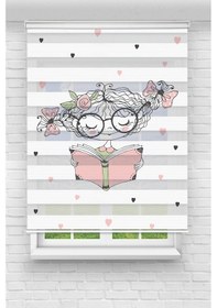 Resim Perdecizade Enxboy Kitap Okuyan Kız Dijital Baskılı Zebra Perde-cocuk Odası-stor Perde Pz-910 Renkli 
