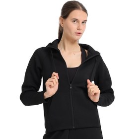 Resim Sportive Peoria Kadın Siyah Günlük Stil Eşofman Üstü 25KK1048-SYH 