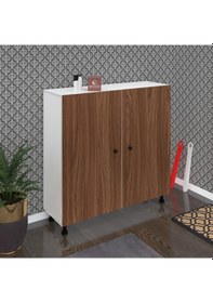 Resim Kenzlife Ayakkabılık Yemeni6 Cvzbyz 98 120 32 Kapaklı 6 Raflı 36 Çift Ayakkabı Kapasitesi Ahşap 