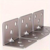 Resim 10 adet Sağ Açılı Braket, 90 Derece L-şekilli Destek, 3.51 cm x 6.35 cm Metal Eklem Açısı Destek, Mobilya Çerçeve Yapısı için Kullanılır 