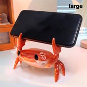 Resim PVC Yengeç Şeklinde Çok Amaçlı Tutucu, Büyük Cep Telefon Standı, Masa Aksesuarı Kalem, Gözlük, Diş Fırçaları, Dekoratif Süs, Oyuncak 