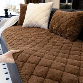 Resim 1 adet Modern Dantelli Plüslü Koltuk Kılıfı, Evcil Hayvan Dostu, Makine Yıkamalı, Kaymaz, Kalın Sıcak Koruyucu, Polyester, Koltuk, Chesterfield, 3 Kişilik, 4 Kişilik, Bölümlü Koltuk, Ev, Ofis, Oturma Odası Dekoru için 