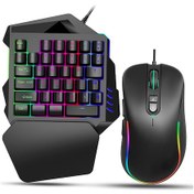 Resim Mufunye Hxsj Rgb Aydınlatmalı Programlanabilir Oyun Klavye Ve Mouse Seti - Tek Elle Kullanım Ve Ayarlanabilir Dpı 001 
