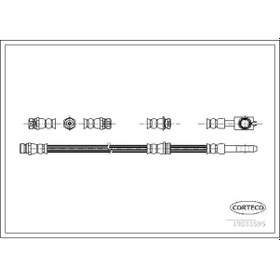 Resim CORTECO 19033595 Fren Hortumu On Audi A3 1.6 (590Mm) (WE364951) 