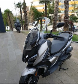 Resim Motocam Qj Fort 350 Ön Cam 2023-2026 Model 74cm Şeffaf Renkli 4mm Uzun 
