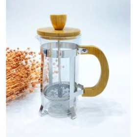 Resim Genel Ahşap Detaylı Cam French Press - 1 Adet 
