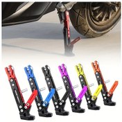 Resim Xuweiwei 1pc Ayarlanabilir Alüminyum Alaşım Motor Kickstand Silvery Side Stand Street Scooter 