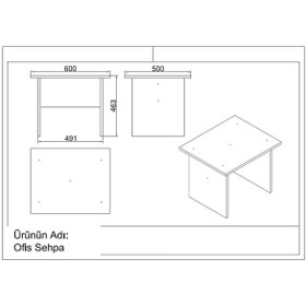 Resim Yurudesign Vario Abce Ofis Büro Masa Takımı 3 Renk 