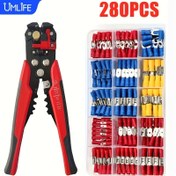 Resim 280 adet UMLIFE Spade Crimp Terminalleri, 5'li Tel Çırpıcı ile, İzole Bakır Bağlayıcılar, Otomotiv ve Ev Elektrik Bağlantıları için Kullanımı Kolay, Araba Elektrik Terminalleri, Şarj Edilmemiş, Bakır Kontaklar ile, Başlangıç Versiyonu için 