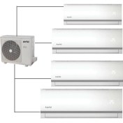 Resim Airfel Dış Ünite 4 İç Ünite 9+12+12+18 5LMX125N A++ 42000 BTU Multi Inverter Klima 