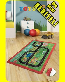 Resim Dolce %100DJT YUMUŞAK HALI KİDS RUG ÇOCUK HALISI ÇOCUK ODASI HALISI ANAOKULU HALISI KREŞ HALISI ARABA YOLU 