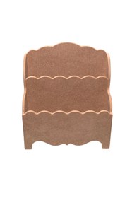 Resim Eymen Hobi Ahşap Ham MDF Posta Kutusu - 2 Katlı Düzenleyici | Boyanabilir Dekoratif Organizer | 15×27×31 cm 