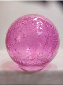 Resim Glob Avize Camı.pembe,çatlatılmış, Çap:15cm-yuva:7.cm E.27 Pembe 