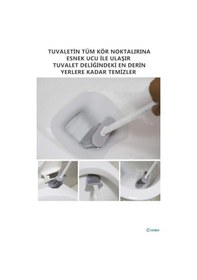 Resim Home Silikon Tuvalet Fırçası Bükülebilir Pratik Silikon Wc Klozet Fırçası Siyah 