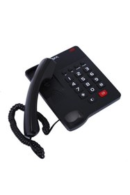 Resim TRAX TD-215 HF Ekransız Handsfree Kablolu Masaüstü Telefon Siyah 