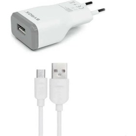 Resim Syrox Eu-39-Philips S318 Uyumlu Mikro USB Girişli 2.0 Amper Şarj Aleti+Kablo Şarj Cihazı - J15 