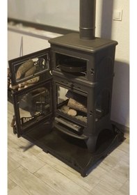 Resim Flame Stove Modena Lux Oven Döküm Soba 