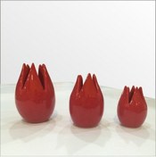 Resim 3 Kırmızı Laleler Kartvizitlik Biblo Set 13Cm - 11Cm - 8,5 Cm 