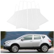 Resim 6 Adet Nissan Qashqai J10 2008 2009 2010-2013 İçin Direk Çıtaları Araba Kapısı Trim Kapağı Bc Sütunu Çıkartmaları Gümüş Krom Aksesuarlar 