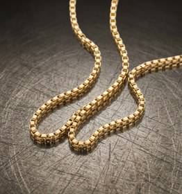 Resim KÜP GÜMÜŞ ZİNCİR KOLYE - 35cm / Gold 
