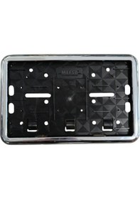 Resim Çerçeveli Motorsiklet Plakalık Plaka Altlığı Krom Nikelajlı 26x17cm 1 Adet Gümüş 