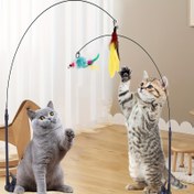 Resim 3 adet Kedi Teaser Set Simülasyon Fare Eller Serbest Kuş Kedi Çubuğu Uzun Çubuk Çan Güçlü Emme Kupası Kedi Etkileşimli Oyuncak Yavru Kedi Avcılık Egzersizi Pet Malzemeleri Aksesuarları El Yapımı Oyuncaklar Kediler için Doğum Günü Hediyeleri Yapay Tüyler (Yedek Baş Stili, Boyutu ve Rengi Rastgele), Pil Olmadan) 