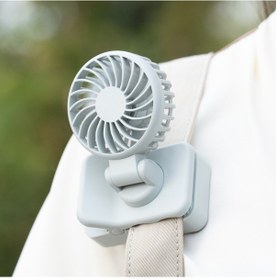 Resim Type-c Şarj Edilebilir Taşınabilir Vantilatör Klipsli 1000mah 3v Buz Yeşili, 